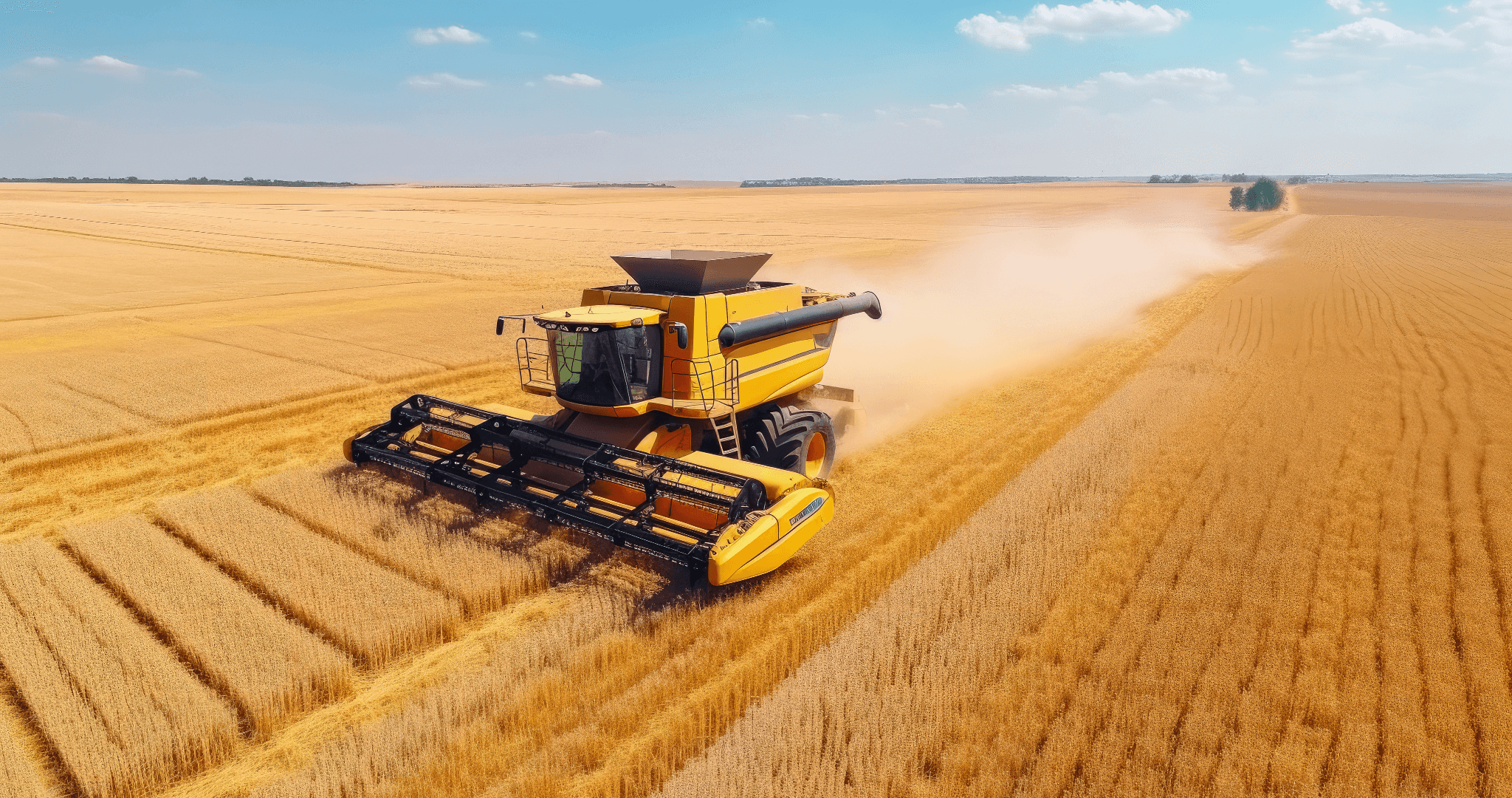 wheat being harvested in Canada