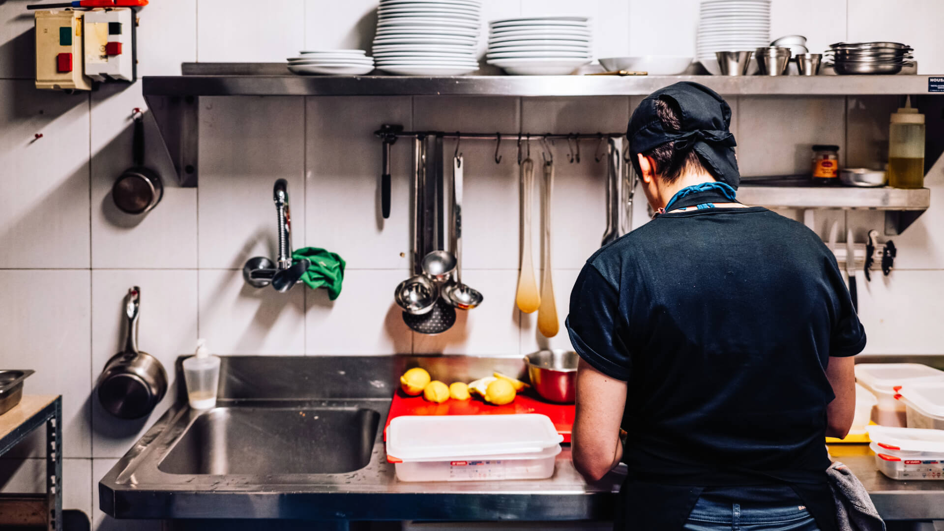 chef preparing in kitchen