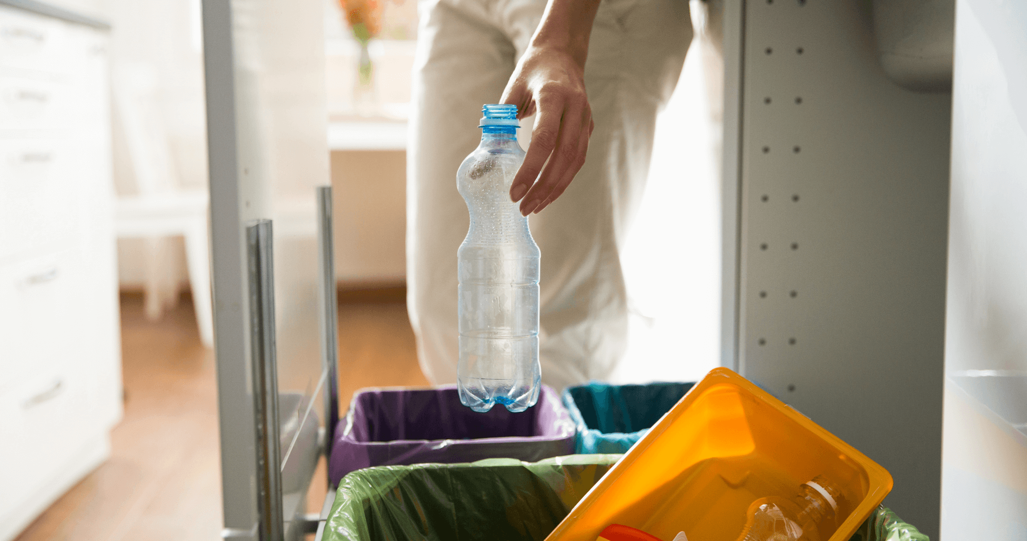 bottle being discarded