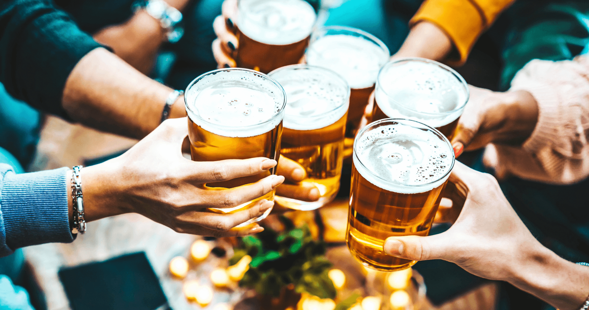 Friends Cheering Each other with Beer