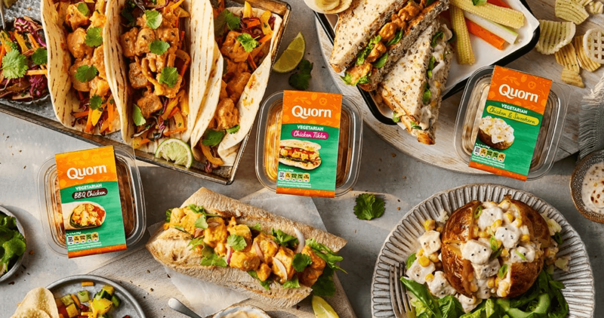 Quorn Tacos & Quorn Packaging