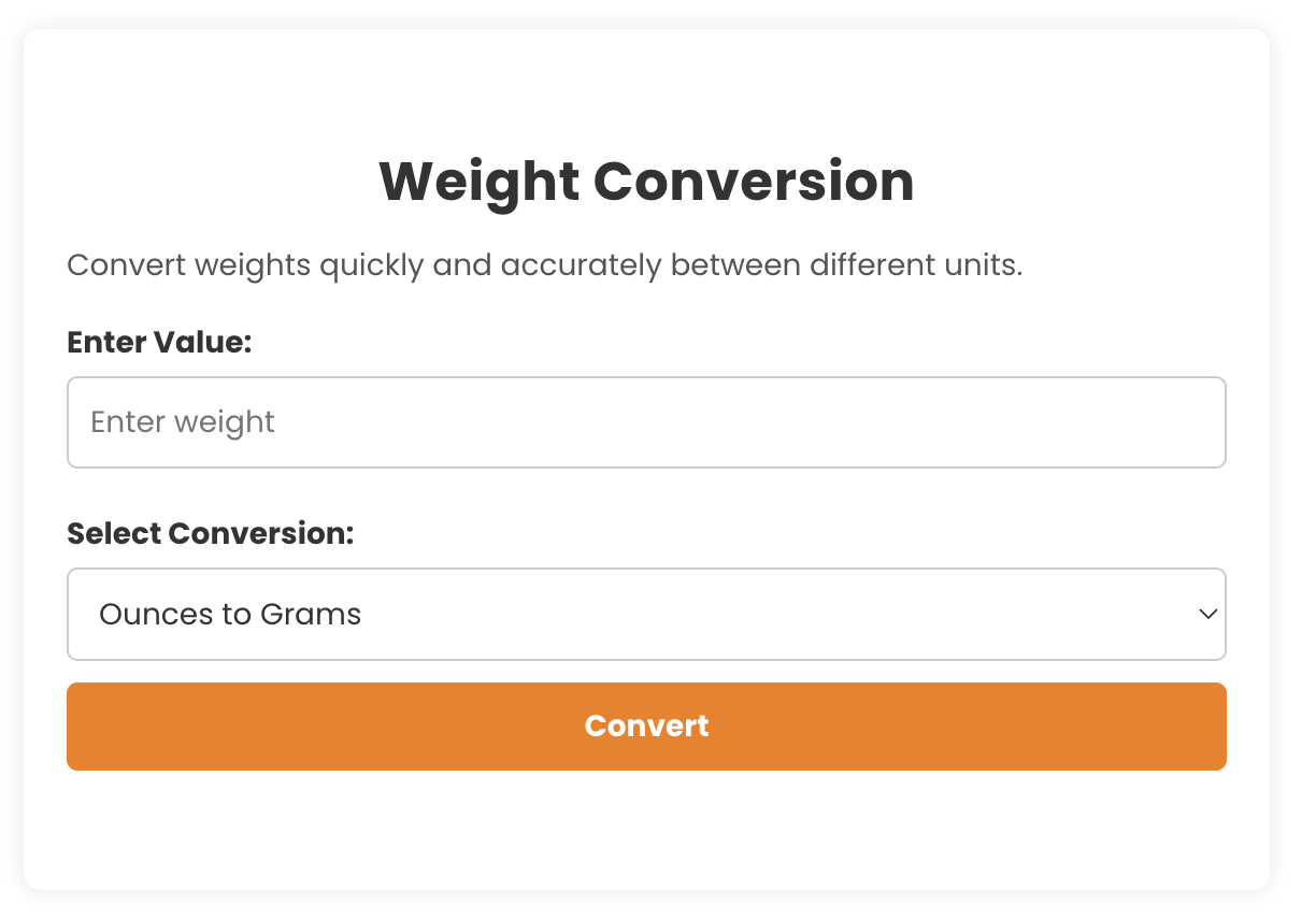 sample image of weight conversion