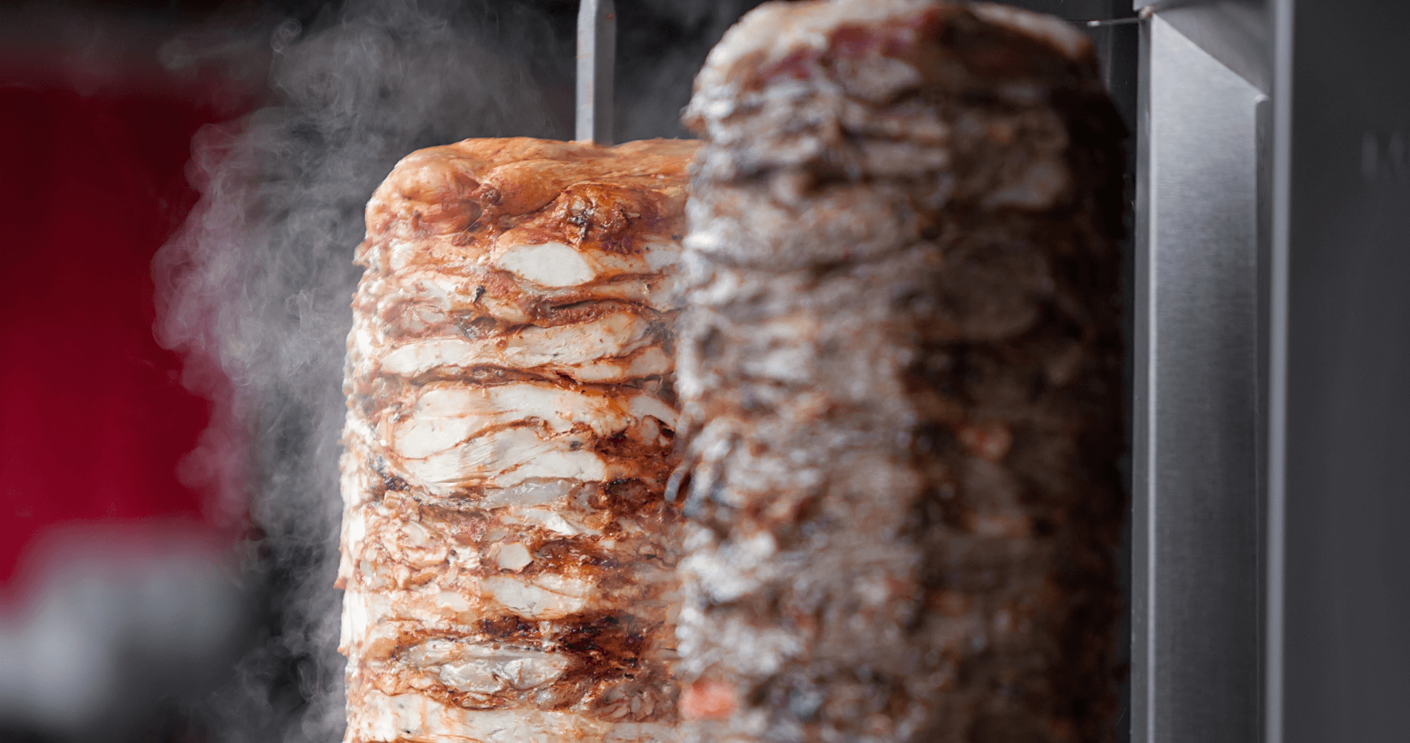 Turkish kebabs on spit